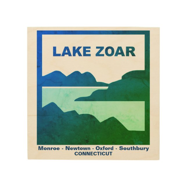 Lake Zoar Wood Art 8x8 inches (Front)