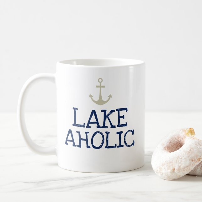 Lakeaholic Coffee Mug (With Donut)