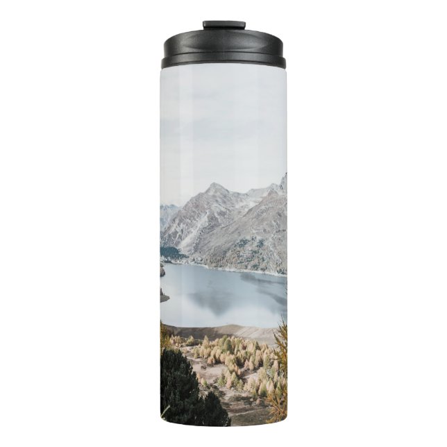 LAKED BETWEEN TWO MOUNTAINS THERMAL TUMBLER (Front)