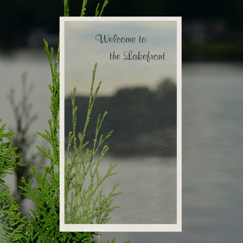 Lakefront Lake View Gray Paper Guest Towels