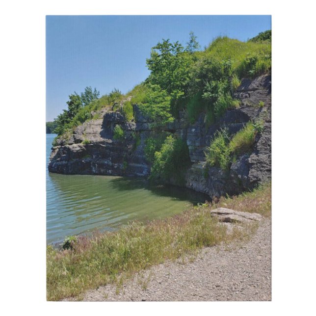 Lakefront Vibes Faux Canvas Print (Front)