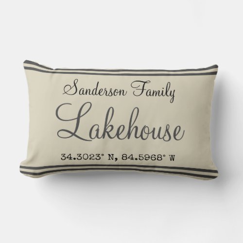 lakehouse Family name  Lumbar Pillow