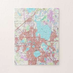 Lakeland Florida Map (1975) Jigsaw Puzzle