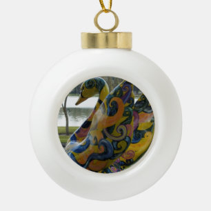 Lakeland Landmark Ceramic Ball Christmas Ornament