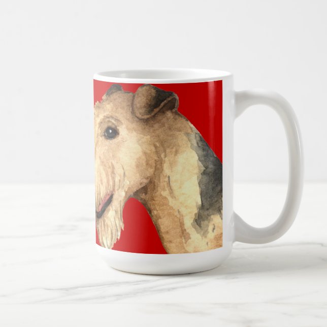 Lakeland Terrier Color Block Coffee Mug (Right)