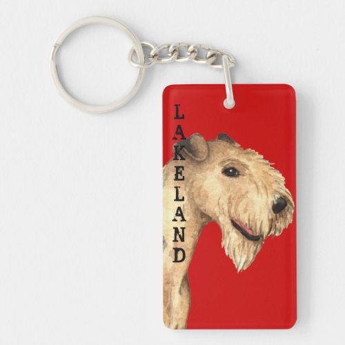 Lakeland Terrier Color Block Keychain