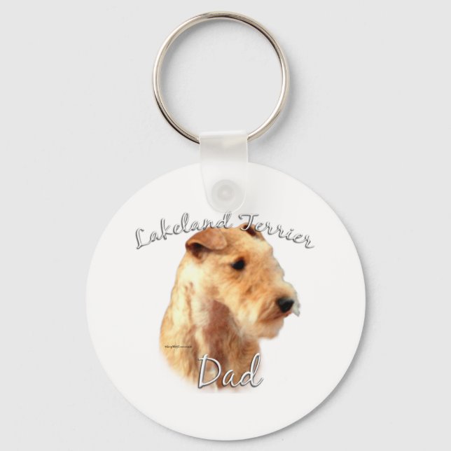 Lakeland Terrier Dad 2 Keychain (Front)