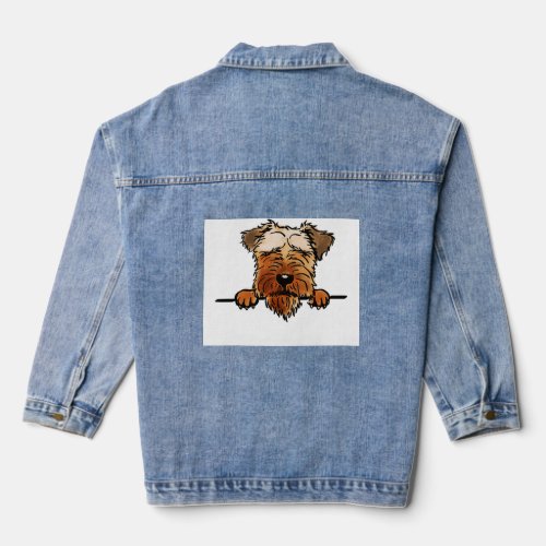 lakeland terrier  denim jacket