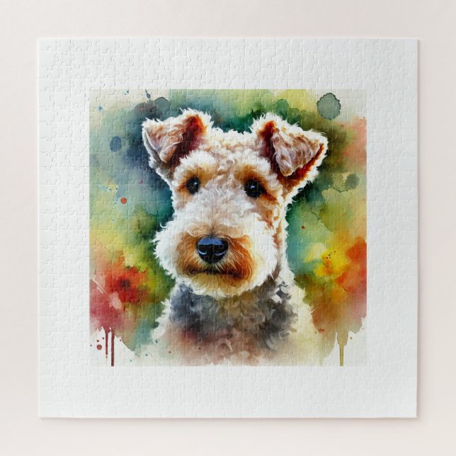 Lakeland Terrier Dog 180724AREF117 - Watercolor Jigsaw Puzzle (Vertical)