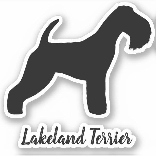 Lakeland Terrier Dog Breed Silhouette Sticker (Front)