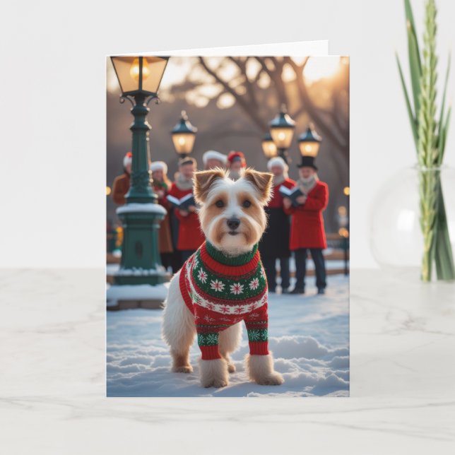 Lakeland Terrier Dog Christmas Greeting Card (Front)