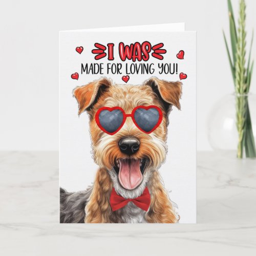 Lakeland Terrier Dog Made for Loving You Valentine Holiday Card