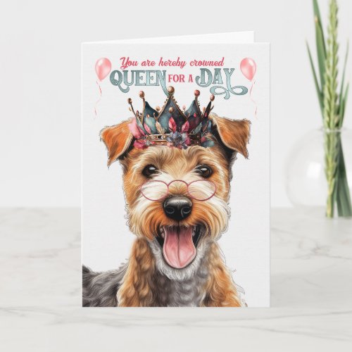 Lakeland Terrier Dog Queen Day Funny Birthday Card