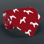 Lakeland Terrier Dog Silhouettes Pattern Red Tie<br><div class="desc">This original Lakeland Terriers pattern neck tie makes a great gift for dog dads! Available in a variety of colors, this cool tie makes a statement for anyone who loves a Lakie. An awesome gift for the guy who wears a tie for business, or for special events like holiday programs,...</div>