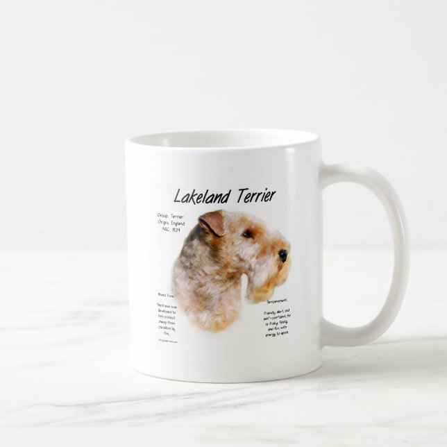 Lakeland Terrier History Design Coffee Mug (Right)