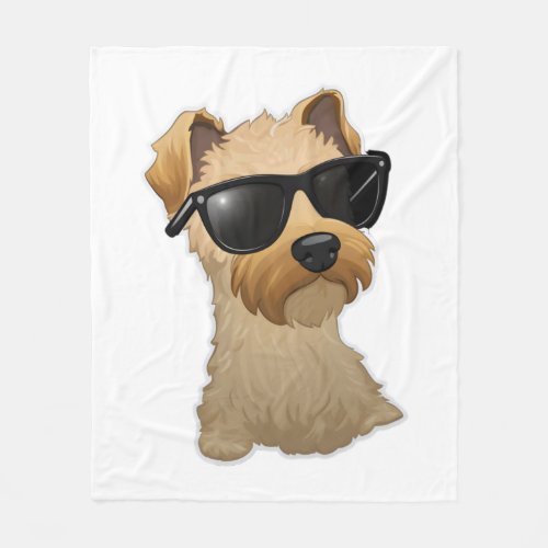 Lakeland Terrier in Cool Sunglasses Classic T_Shir Fleece Blanket