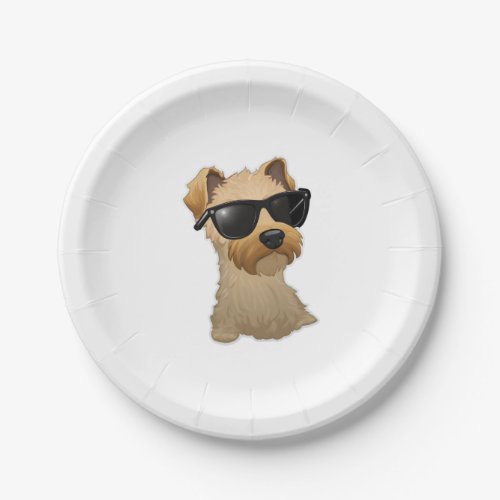 Lakeland Terrier in Cool Sunglasses Classic T_Shir Paper Plates