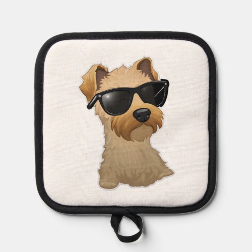 Lakeland Terrier in Cool Sunglasses Classic T_Shir Pot Holder