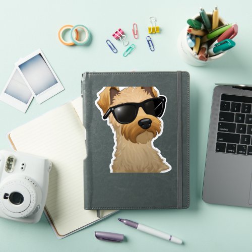 Lakeland Terrier in Cool Sunglasses Classic T_Shir Sticker