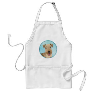 Lakeland Terrier Painting - Cute Original Dog Art Adult Apron