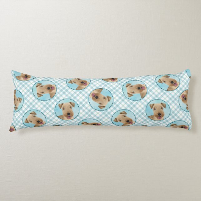 Lakeland Terrier Painting Cute Original Dog Art Body Pillow (Front)