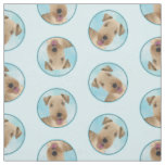 Lakeland Terrier Painting Cute Original Dog Art Fabric