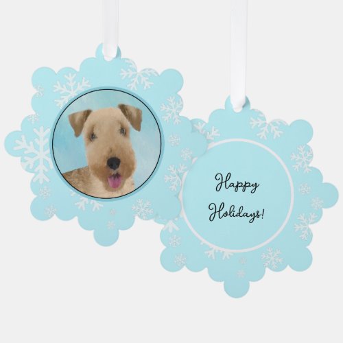 Lakeland Terrier Painting _ Cute Original Dog Art Ornament Card