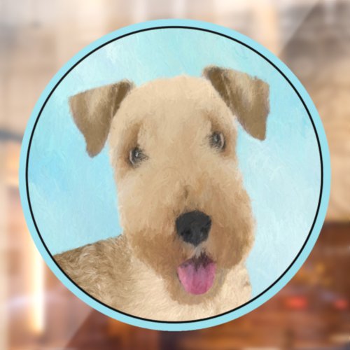 Lakeland Terrier Painting _ Cute Original Dog Art Window Cling