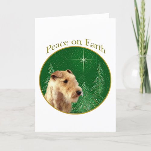 Lakeland Terrier Peace Holiday Card