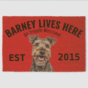 Lakeland Terrier Personalized Fiber Doormat