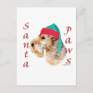 Lakeland Terrier Santa Paws Holiday Postcard