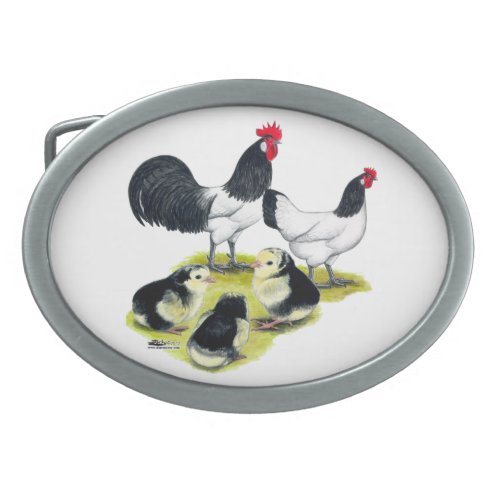 Lakenvelder Chicken Family Oval Belt Buckle