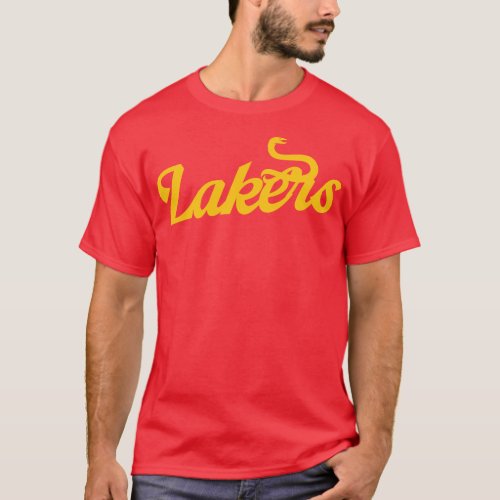 Lakers Basketball Retro v2 T_Shirt