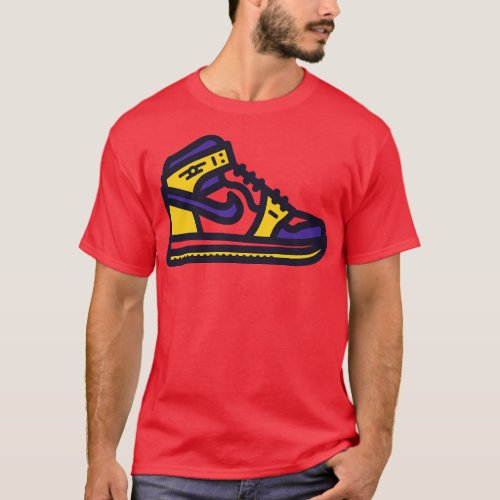 Lakers Basketball Sneakers T_Shirt