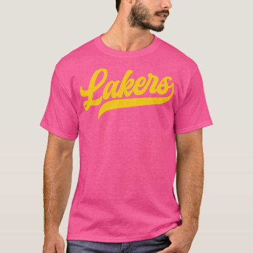 Lakers Retro LA Lakers Basketball T_Shirt