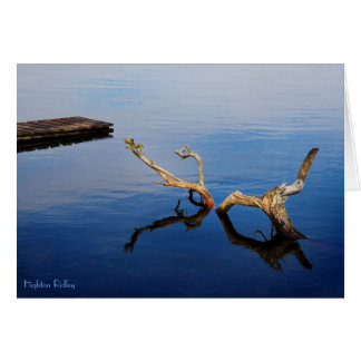 Lake's Edge Abstract - blank notelet / card