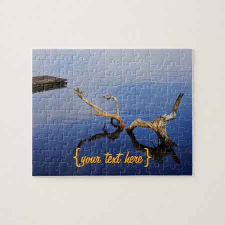 Lakes Edge Abstract Tranquility Jigsaw Puzzle