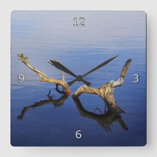 Lakes Edge Tranquility Square Wall Clock