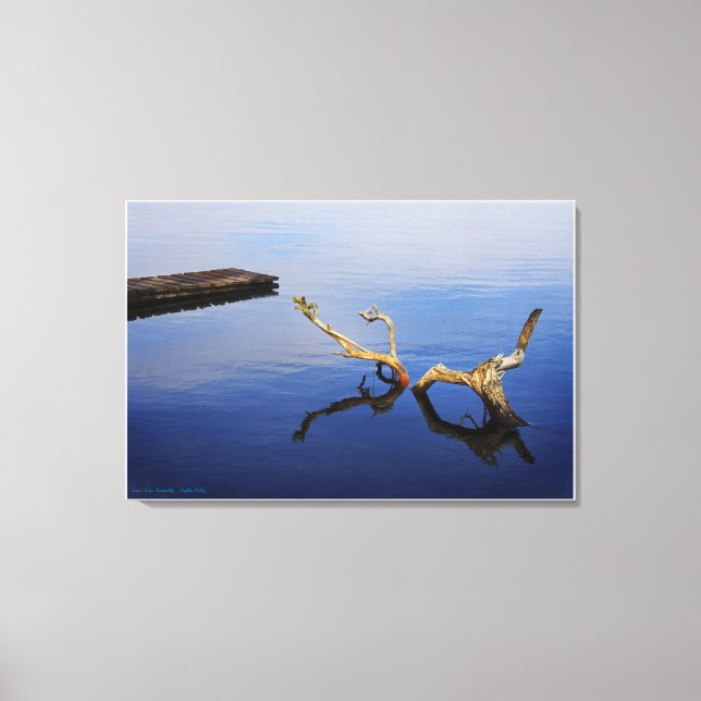 Lake's Edge Tranquility - wrapped canvas Print (Front)