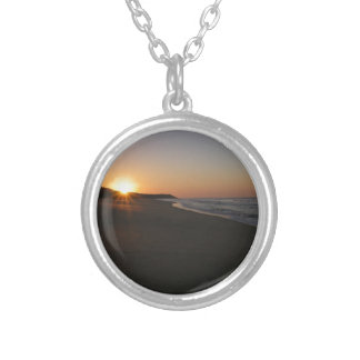 Lakes Entrance Sunrise Silver Plated Necklace