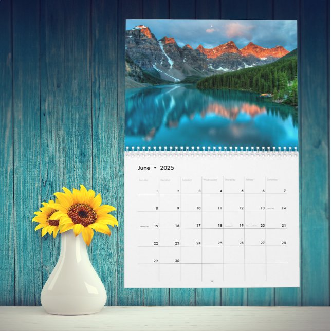 Lakes Forest Mountain Landscape Any Year Calendar (Creator Uploaded)