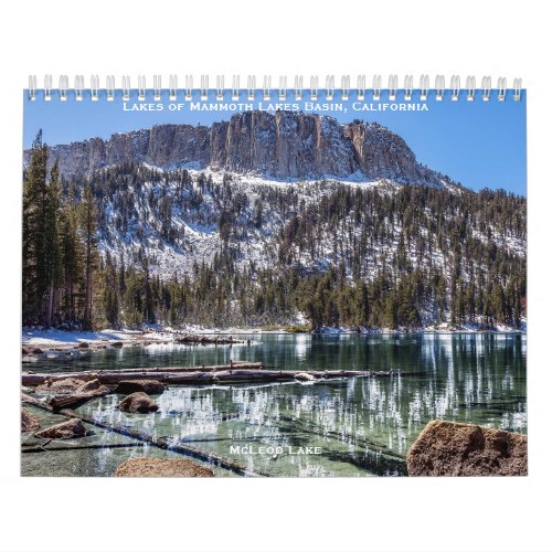 Lakes of Mammoth Lakes Basin California Calendar