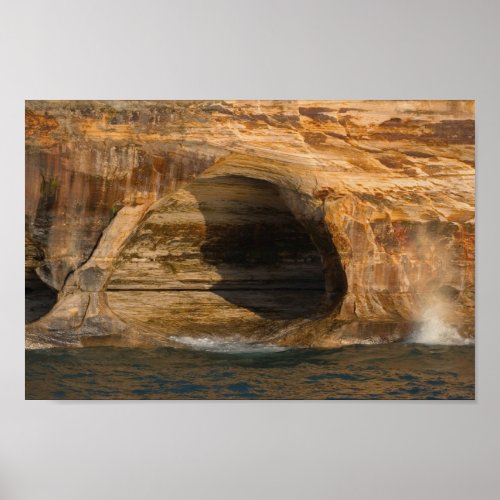 Lakeshore cave Pictured Rocks Michigan Poster