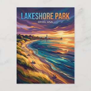 Lakeshore Park USA Postcard