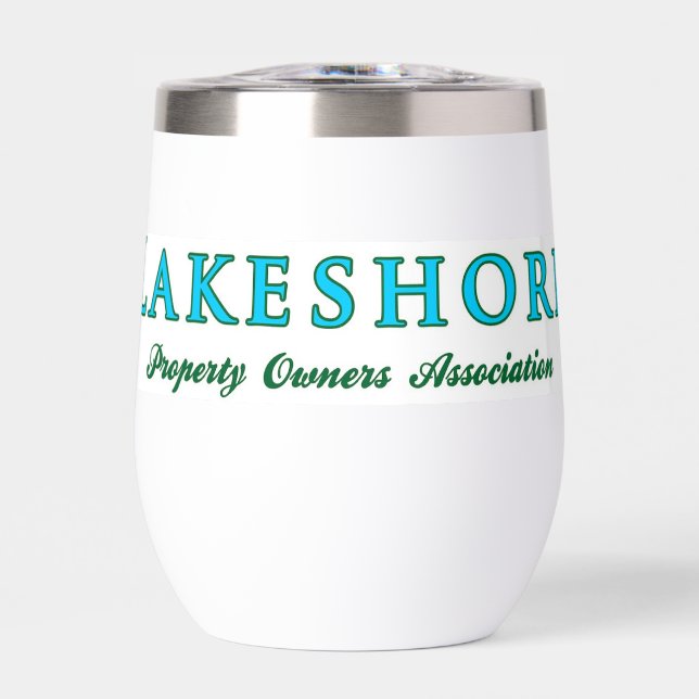 Lakeshore Stemless Wine Glass Thermal Wine Tumbler (Front)