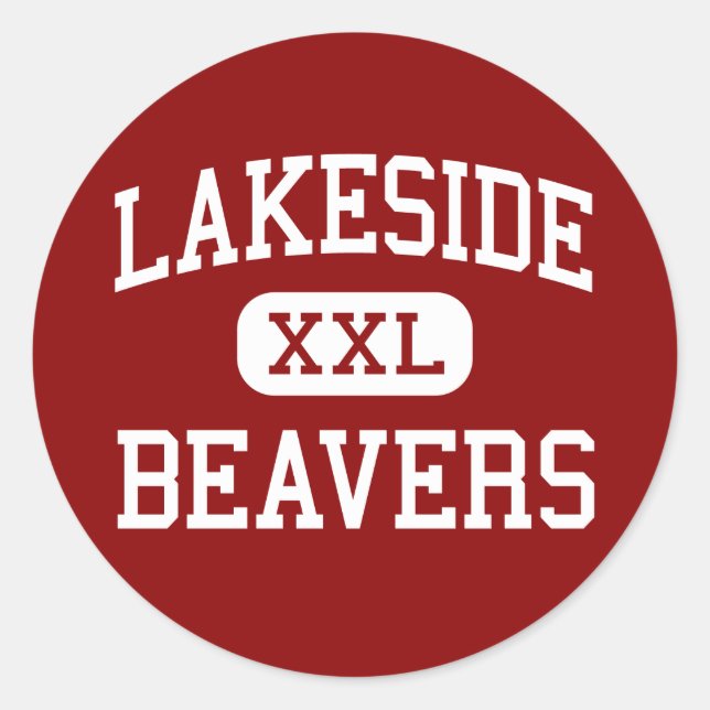 Lakeside - Beavers - High - Lake Village Arkansas Classic Round Sticker (Front)