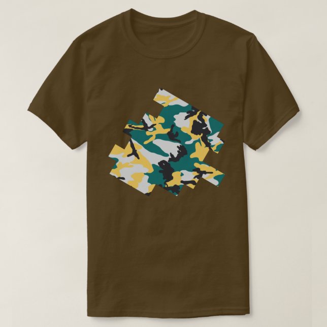 Lakeside Camo Pattern Digital Sketch T-Shirt (Design Front)