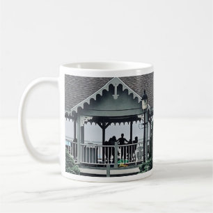 Lakeside Chautauqua Yoga Silhouette Print  Coffee Mug