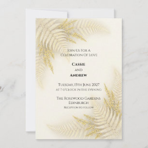 Lakeside Fern & Butter Yellow Heathe Invitation