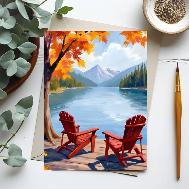 Lakeside Morning | Peaceful Mountain Landscape Art Postcard (Creator Uploaded)
